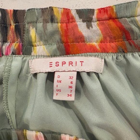 Esprit Skirt Women's Size 2 Multicolored Back Elastic Waist Lined Lightweight - Picture 5 of 9